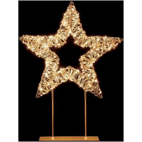 Premier Gold Twinkling LED Table Top Star 45cm