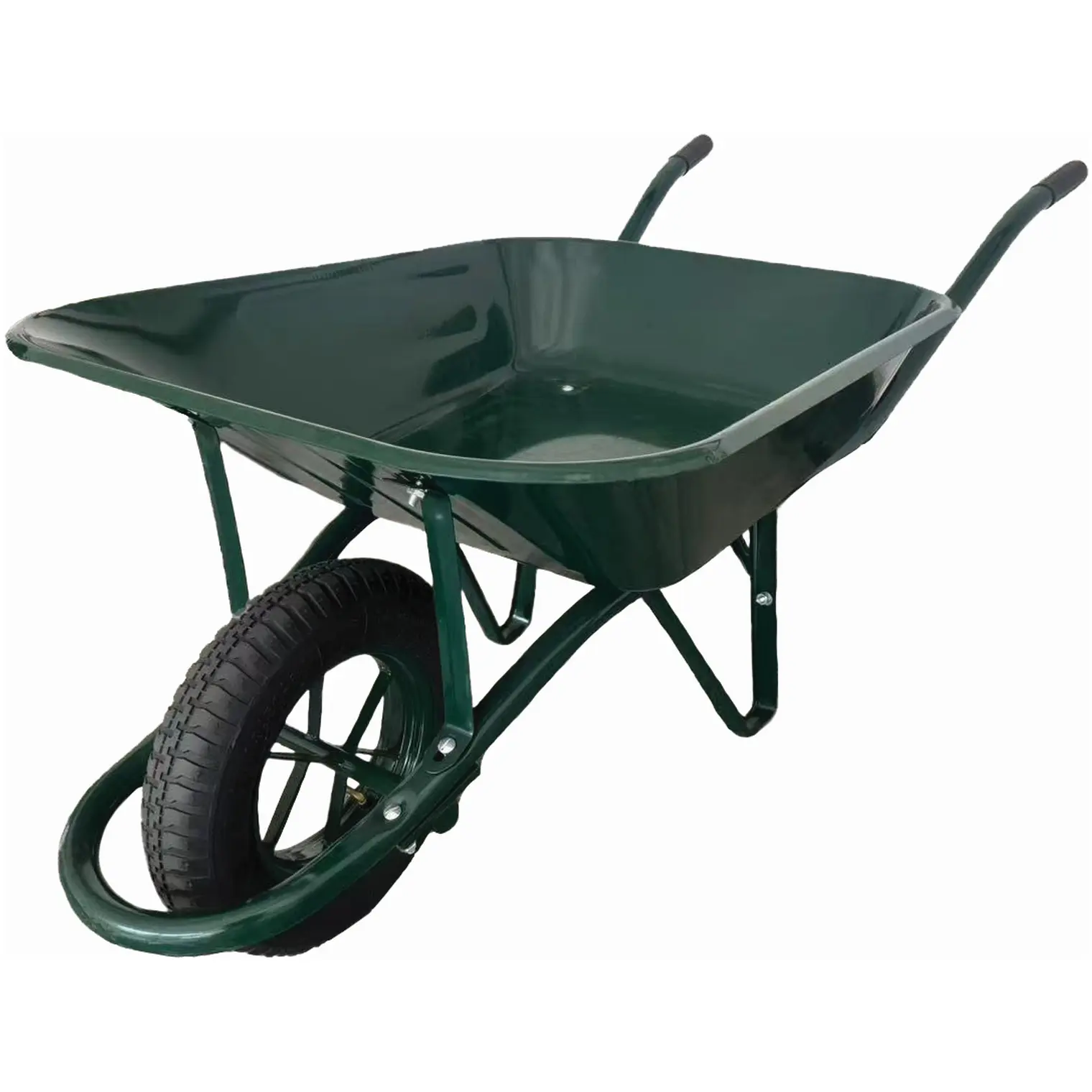 Pro Gardener Heavy Duty Wheelbarrow Green 85 Litre Capacity