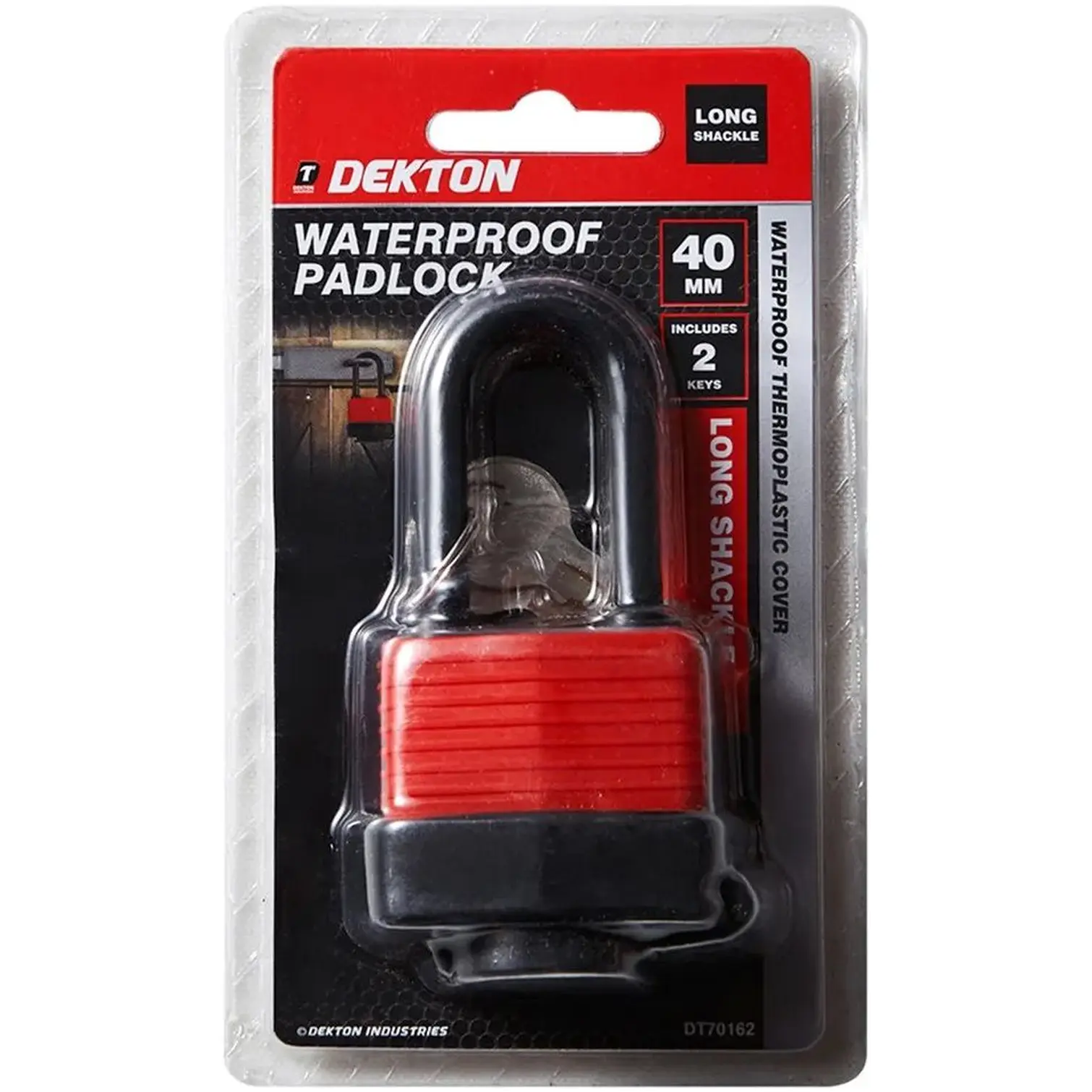 Dekton 40mm Long Shackle Padlock