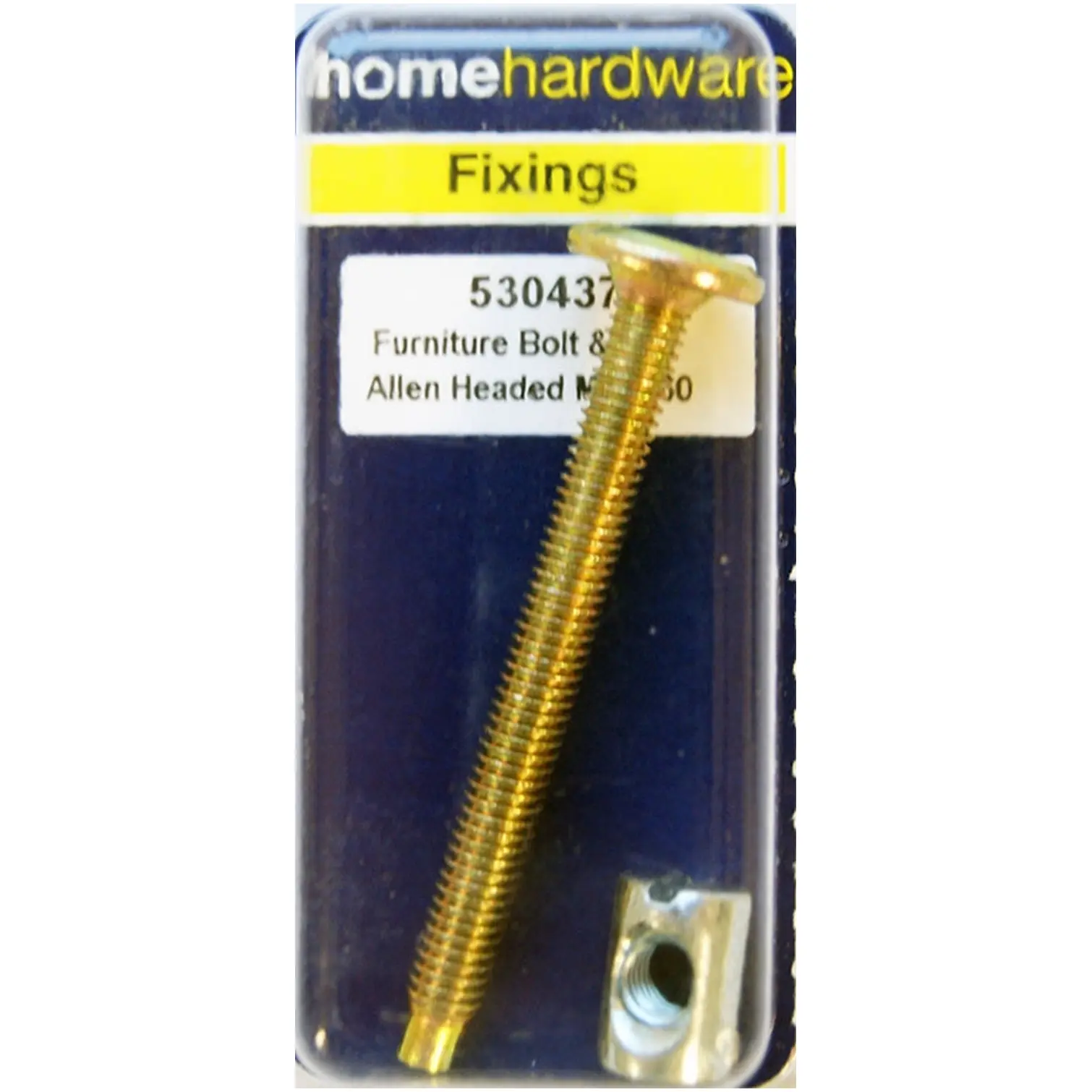 Home Hardware Allen Headed Furniture Bolts with Slotted Barrel Nuts YZP M6x60mm