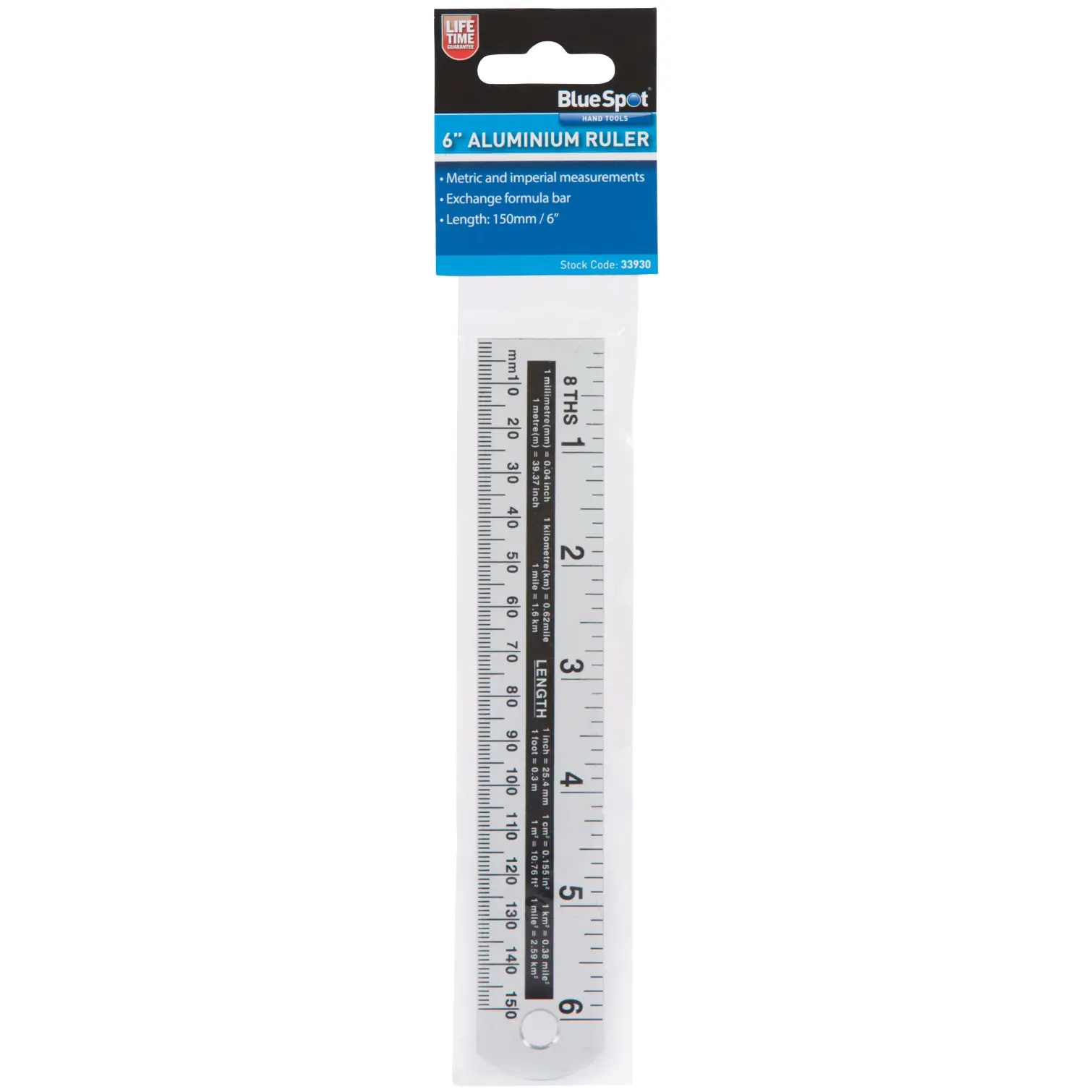 BlueSpot 150mm Stainless Steel Rule