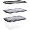Strata Curve Storage Box 42 Litre - Pack of 3