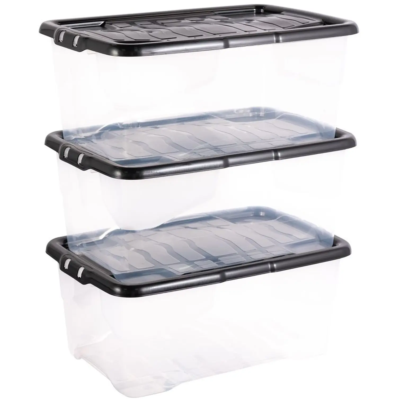 Strata Curve Storage Box 42 Litre - Pack of 3