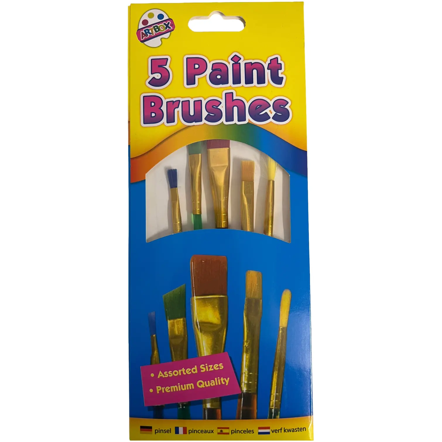 Just Stationery 5 Assorted Paint Brushes