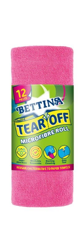 Bettina Tear Off Microfibre Roll 12 Pieces