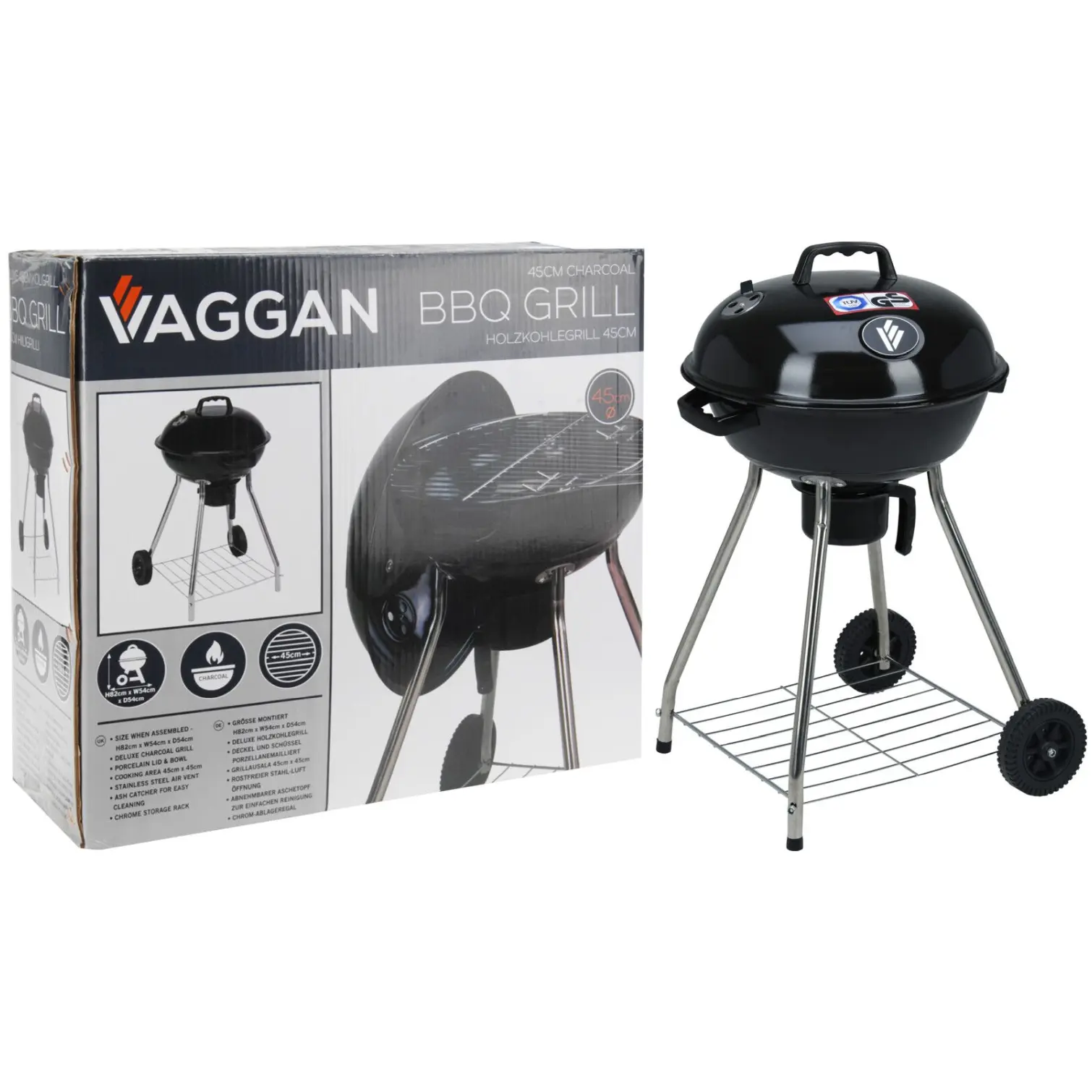 Vaggan BBQ on Wheels 47cm