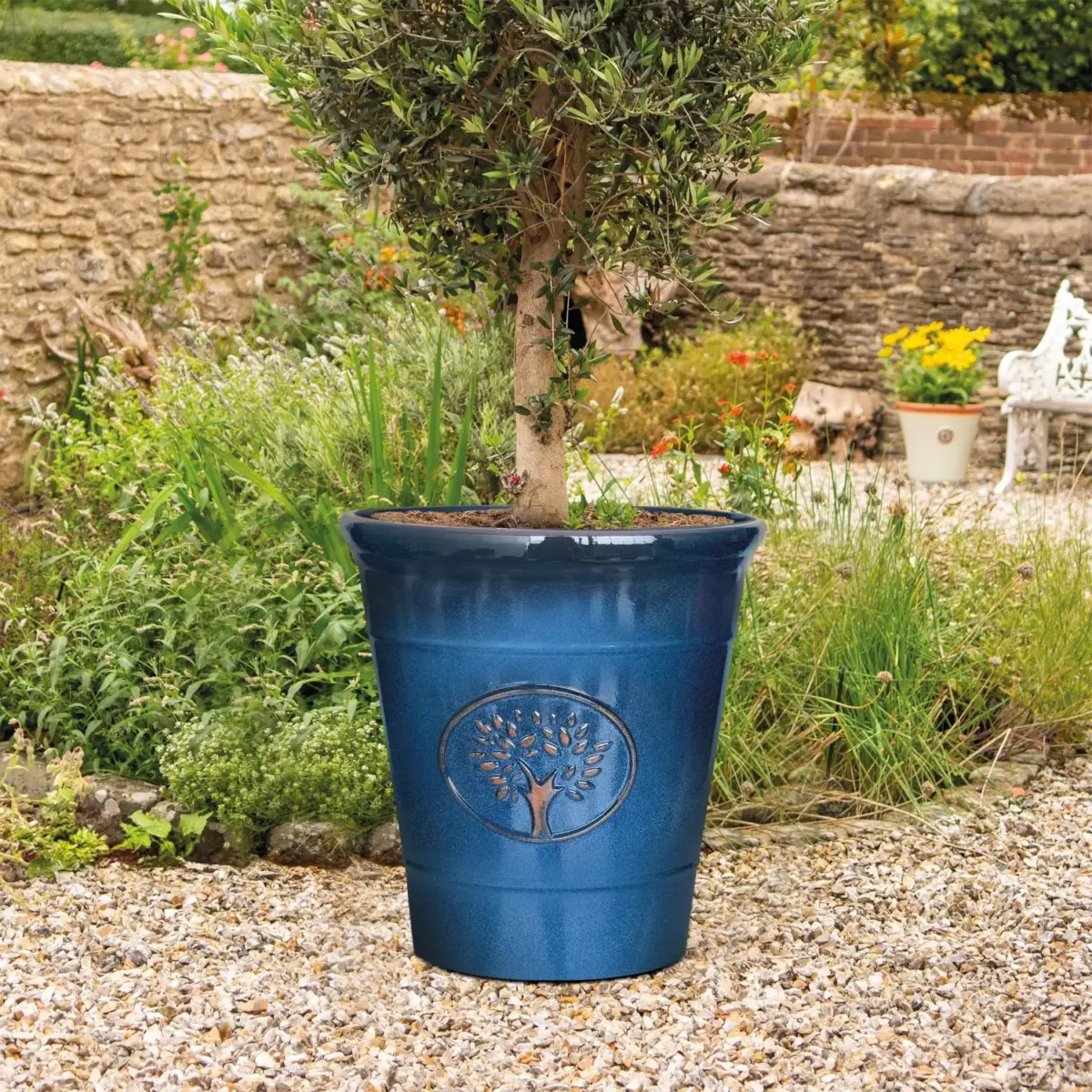Blenheim Planter 56cm Blue