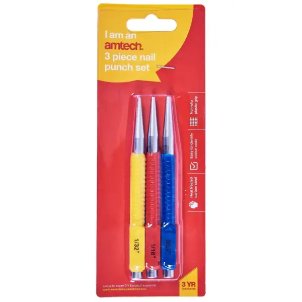 DKT0051 amtech 3 Piece Nail Punch Set