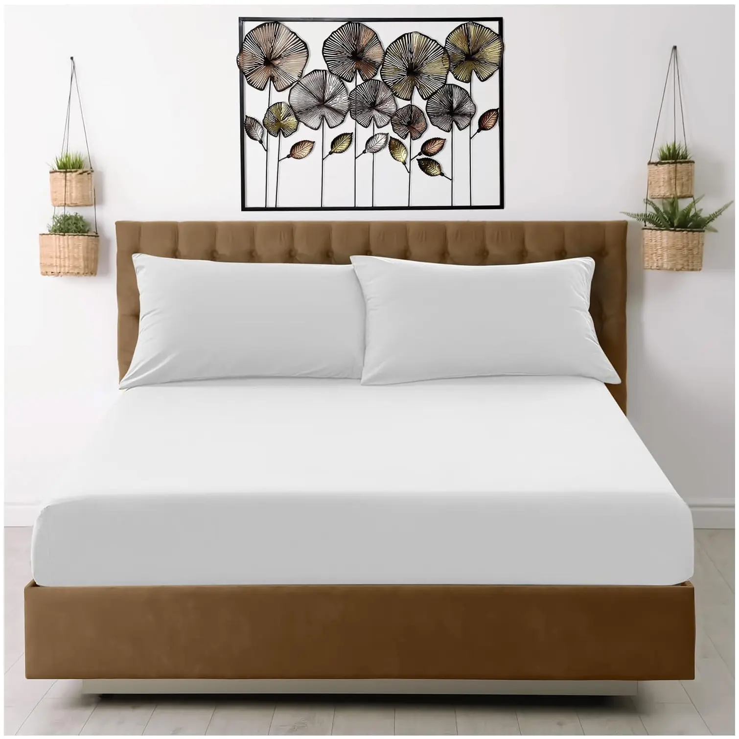 Super Dreamer Single White Fitted Sheet Microfibre