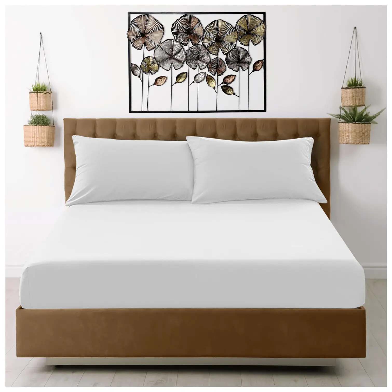 Super Dreamer Double White Fitted Sheet Microfibre 137x190cm