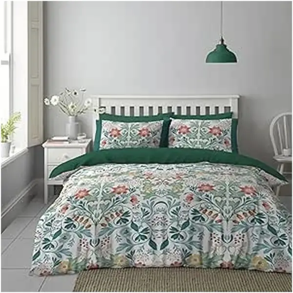 Nest & Rest Flossy Floral Damask Double Duvet Set