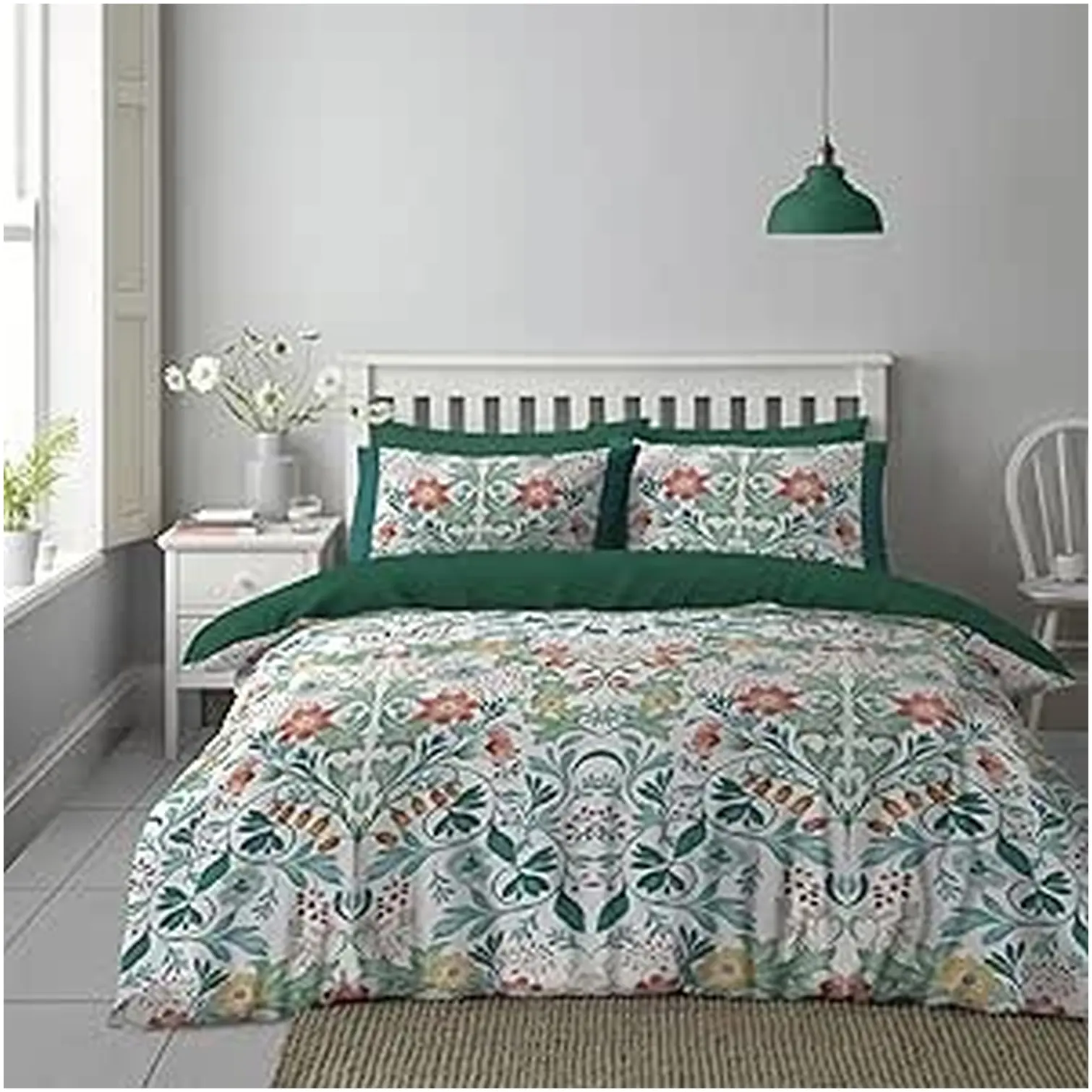 Nest & Rest Flossy Floral Damask King Duvet Set