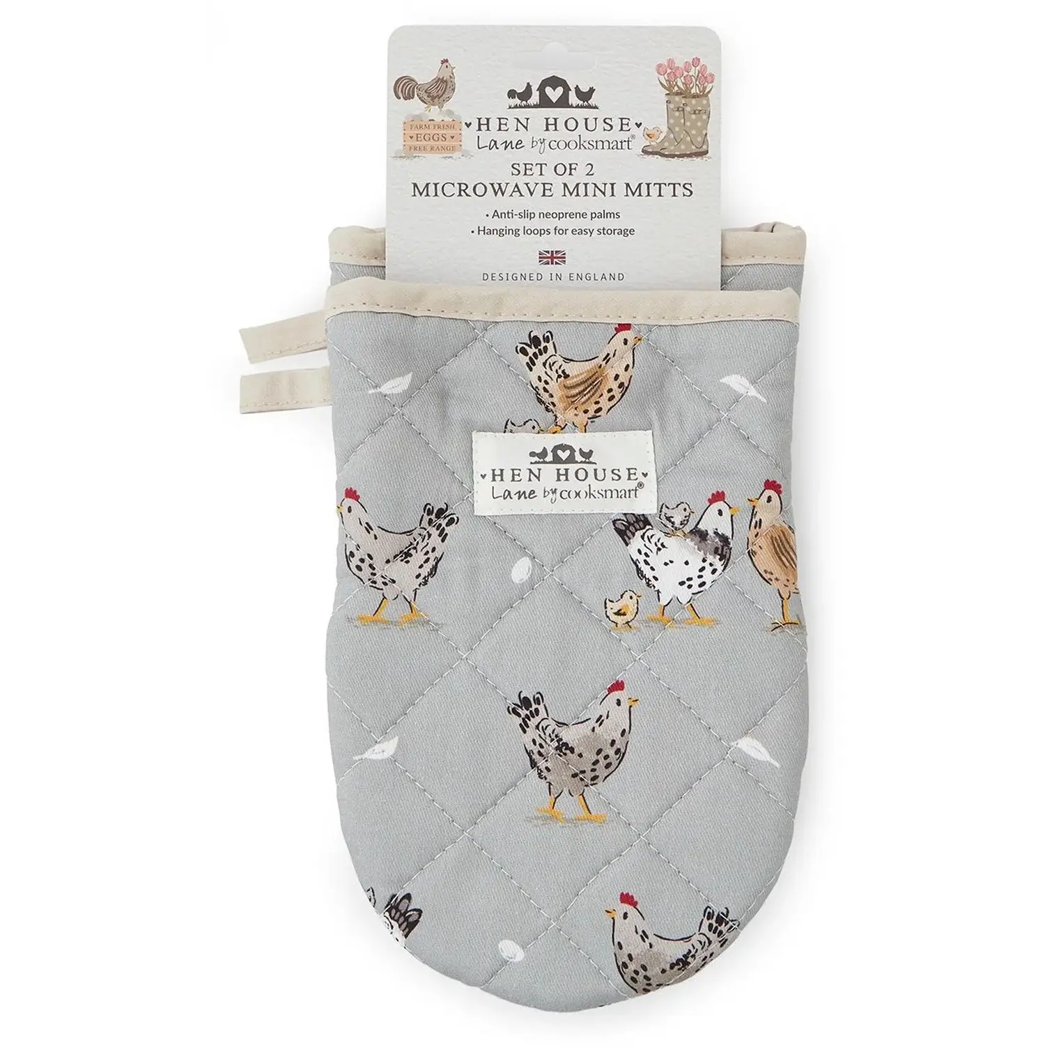 Cooksmart Hen House Lane Microwave Mini Mitts