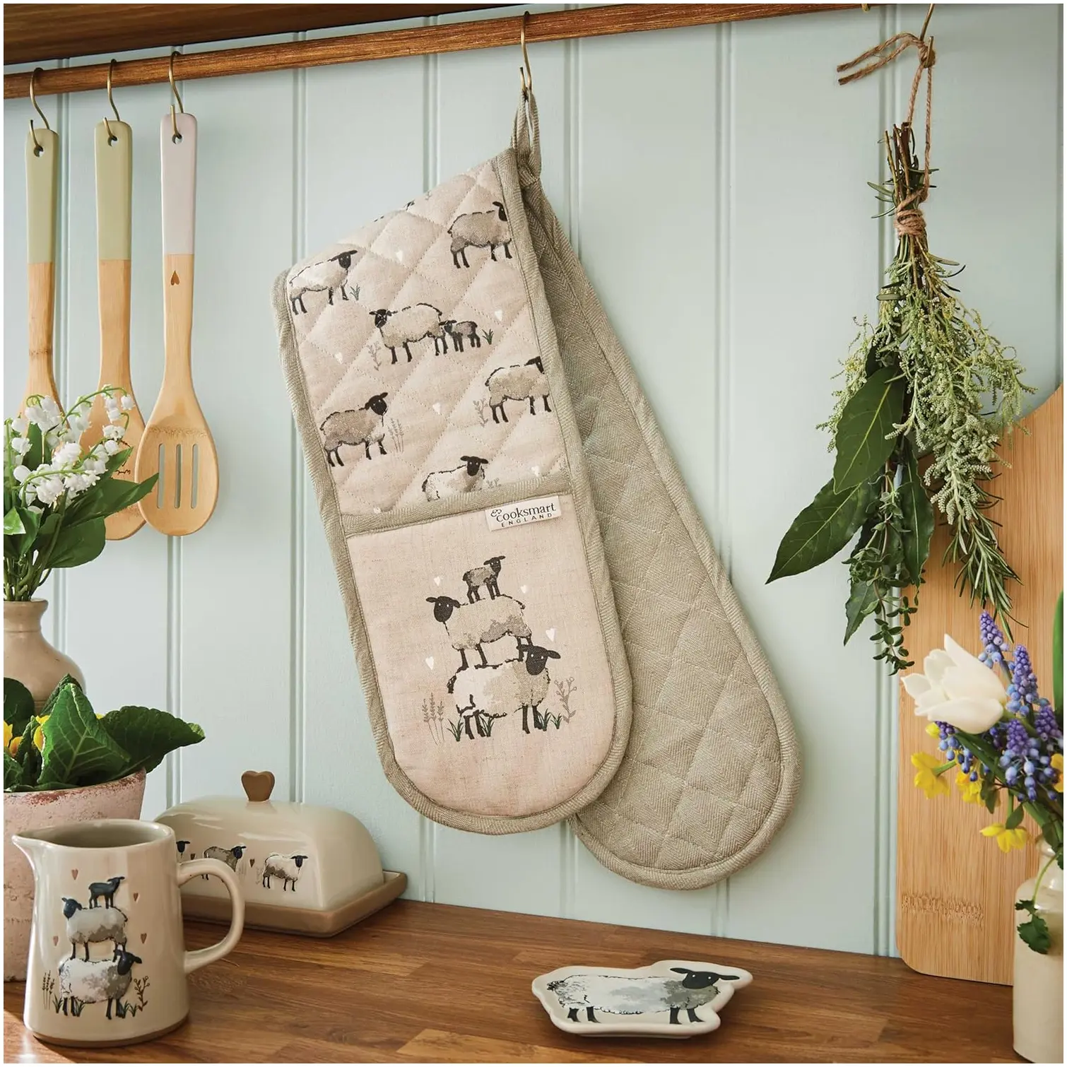 Cooksmart Highland Sheep Double Oven Glove