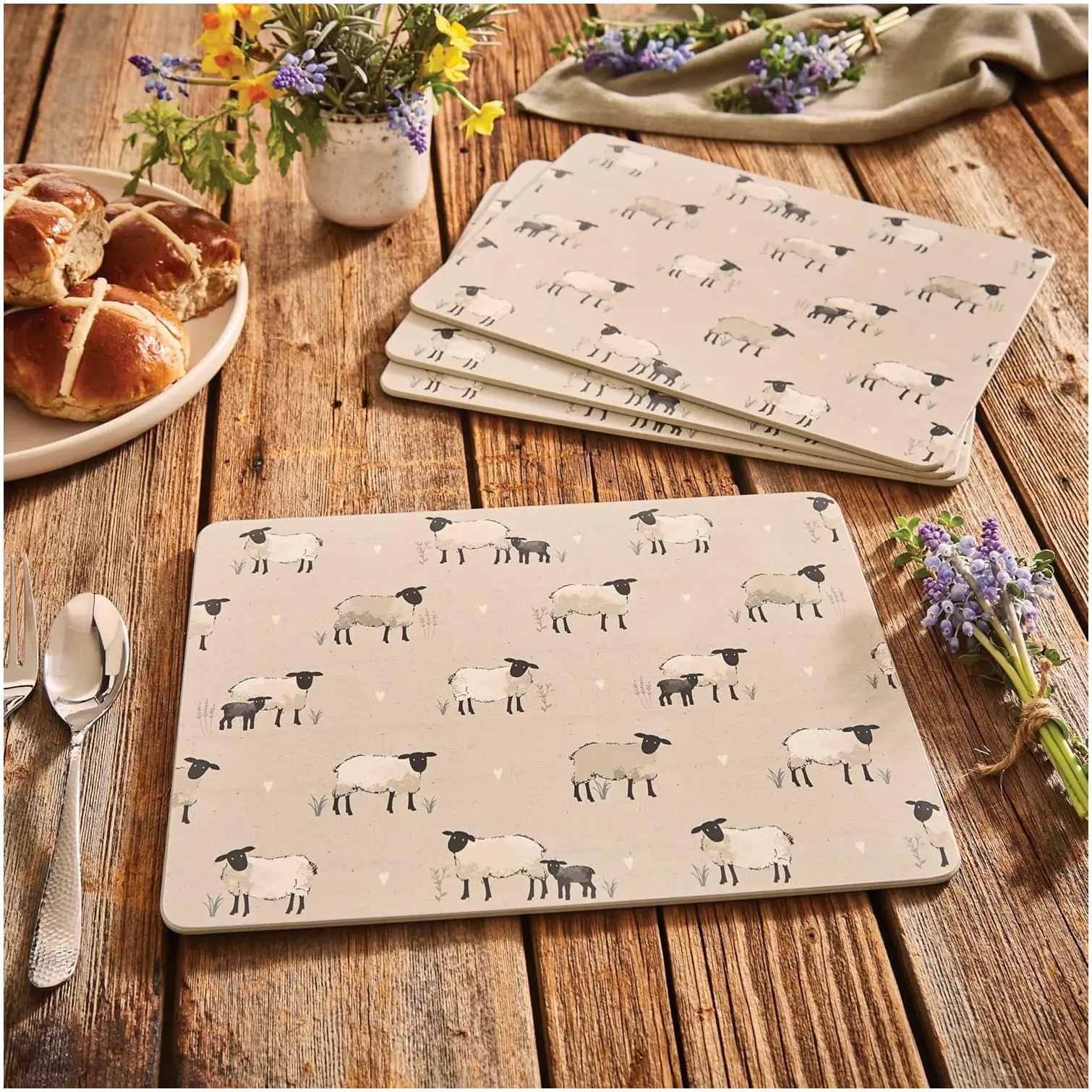 Cooksmart Highland Sheep Placemats Pack of 4