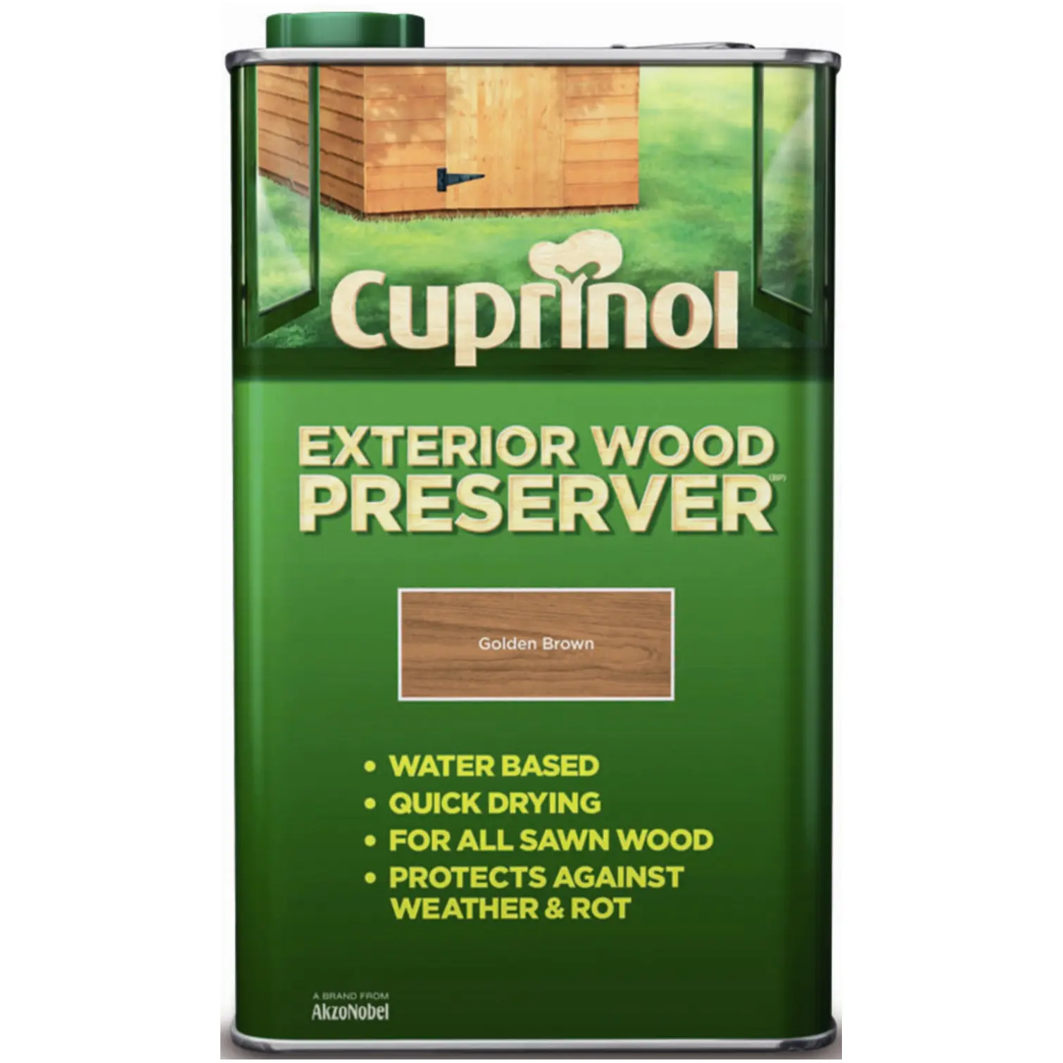 Cuprinol Exterior Wood Preserver Golden Brown 5 Litres
