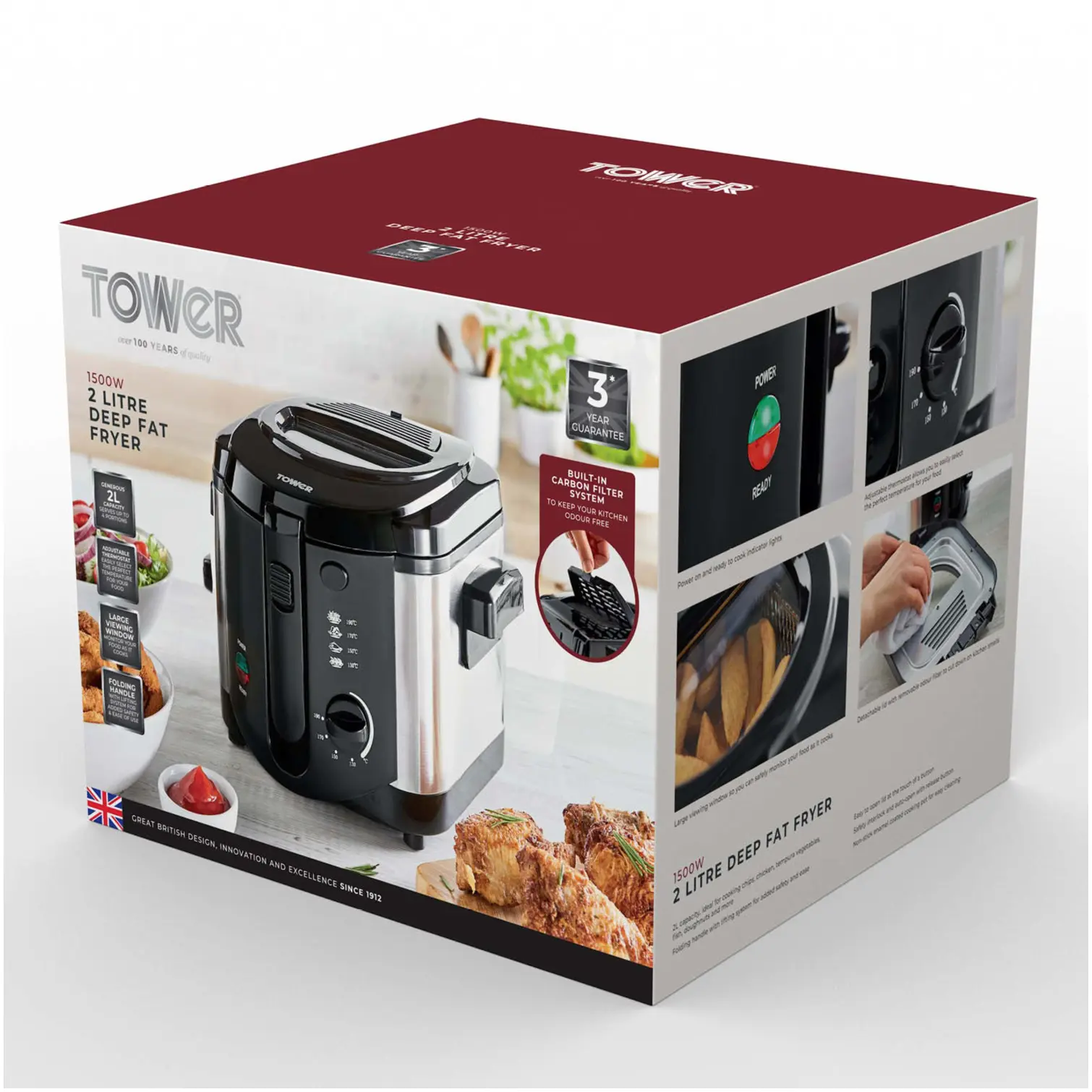 RKW0069_4 Tower Square Fryer Black 2ltr