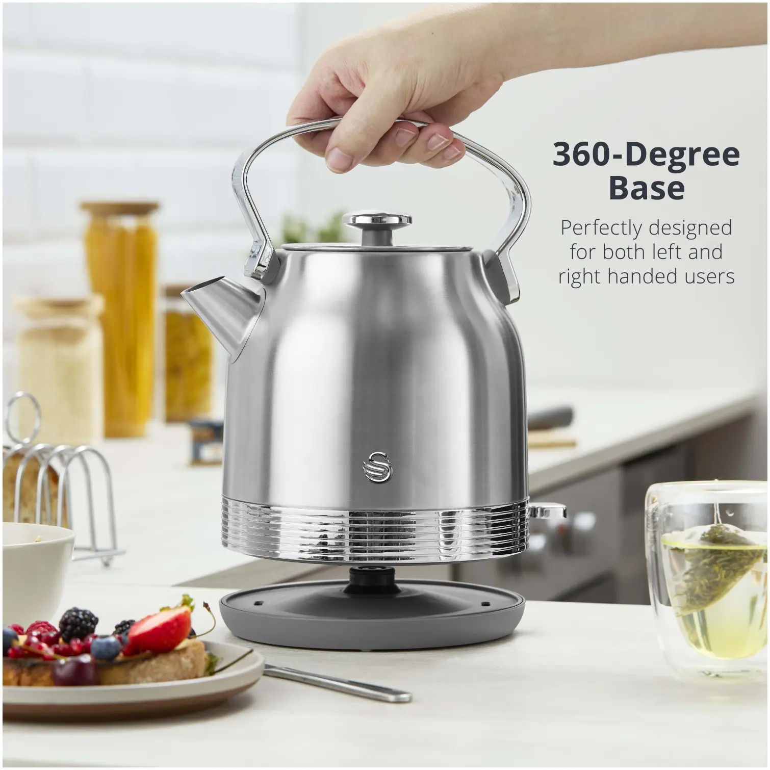 Swan Retro Traditional Kettle Stainless Steel