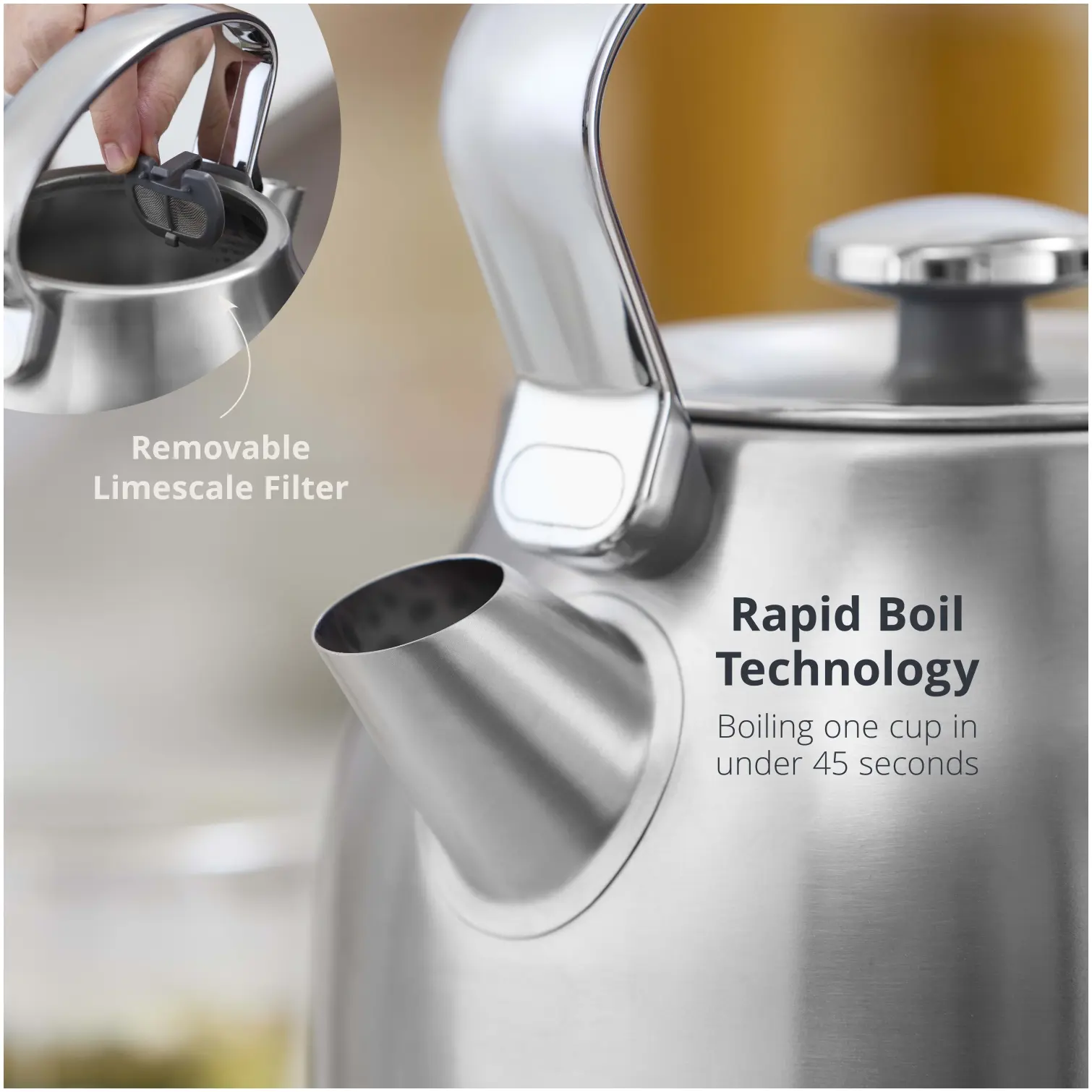 Swan Retro Traditional Kettle Stainless Steel