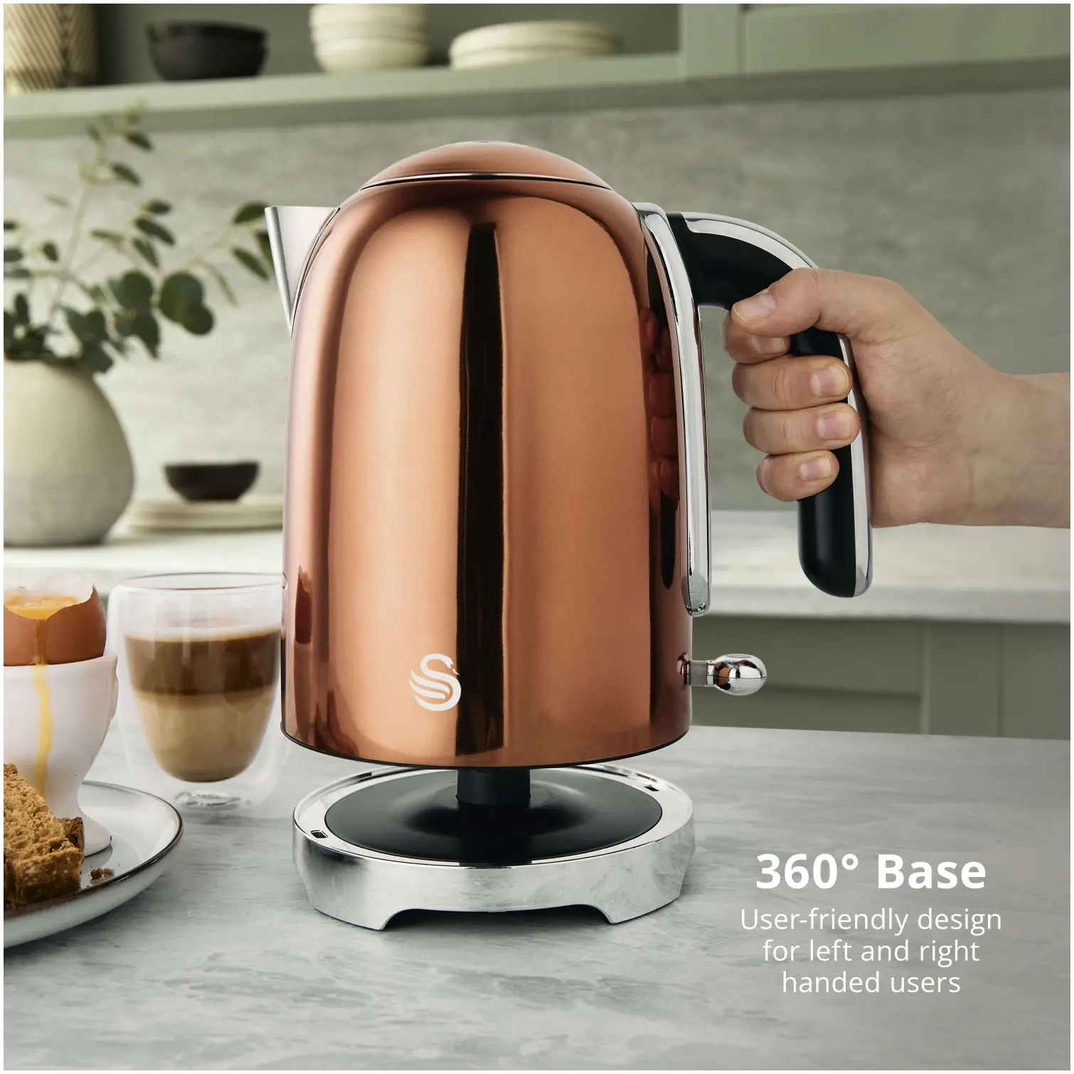 Swan Solace Jug Kettle Copper