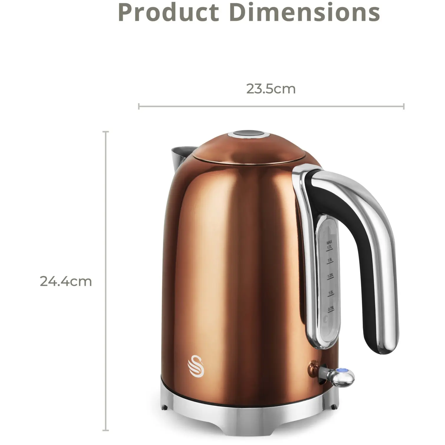 Swan Solace Jug Kettle Copper