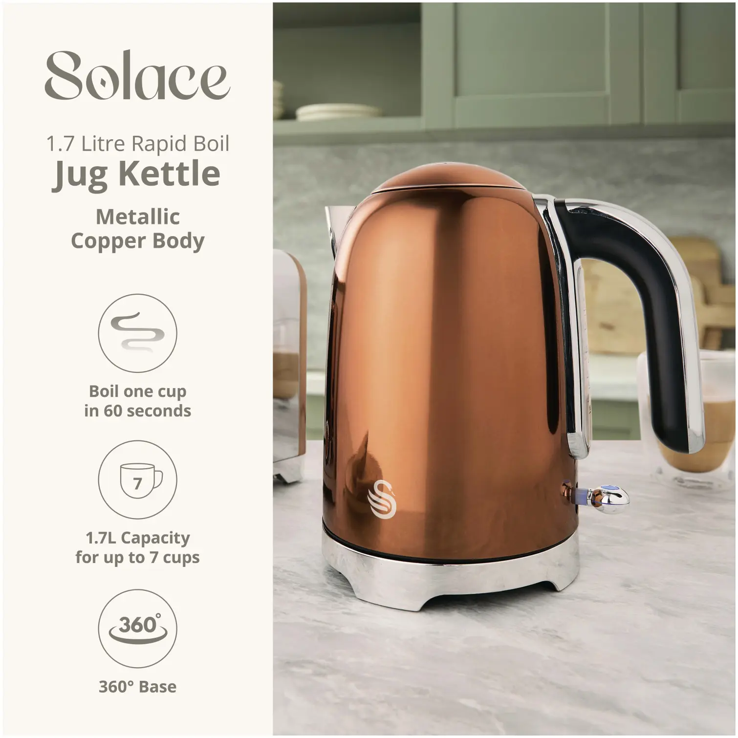 Swan Solace Jug Kettle Copper