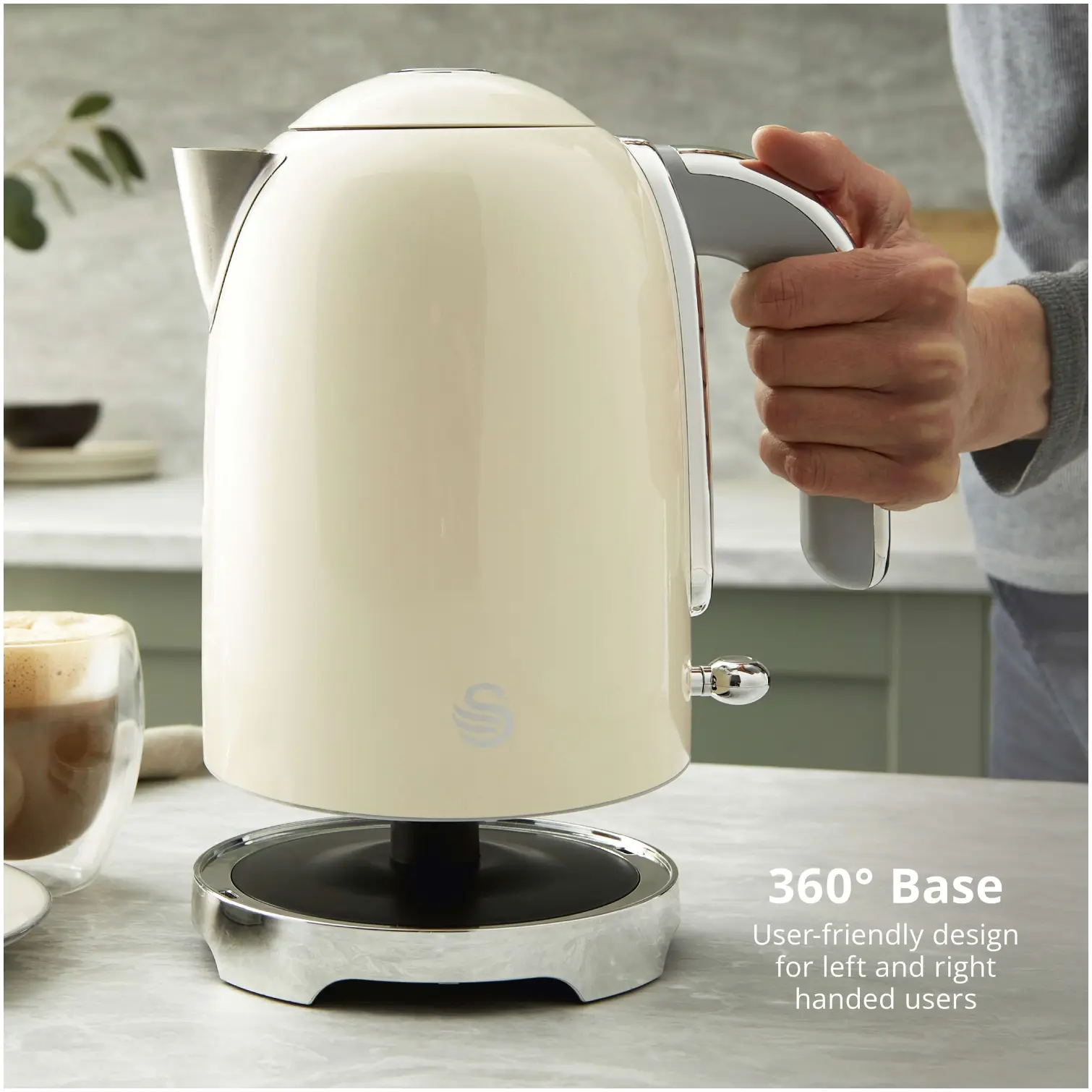 Swan Solace Jug Kettle Cream