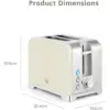 Swan Solace 2 Slice Toaster Cream
