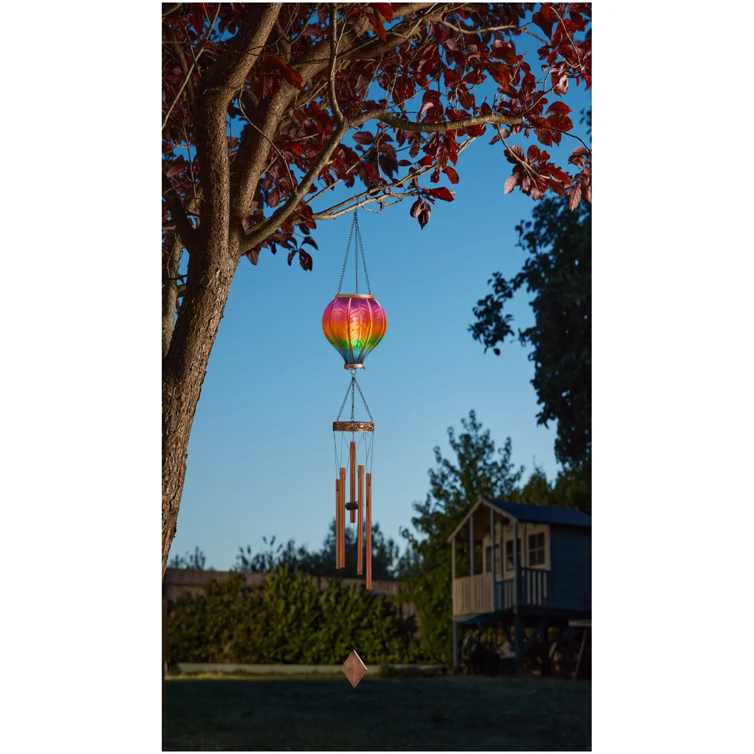 Smart Garden Rainbow Flaming Balloon Windchime colourful garden decoration