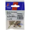 W/Screw Pozi YZP 4x50mm pk10