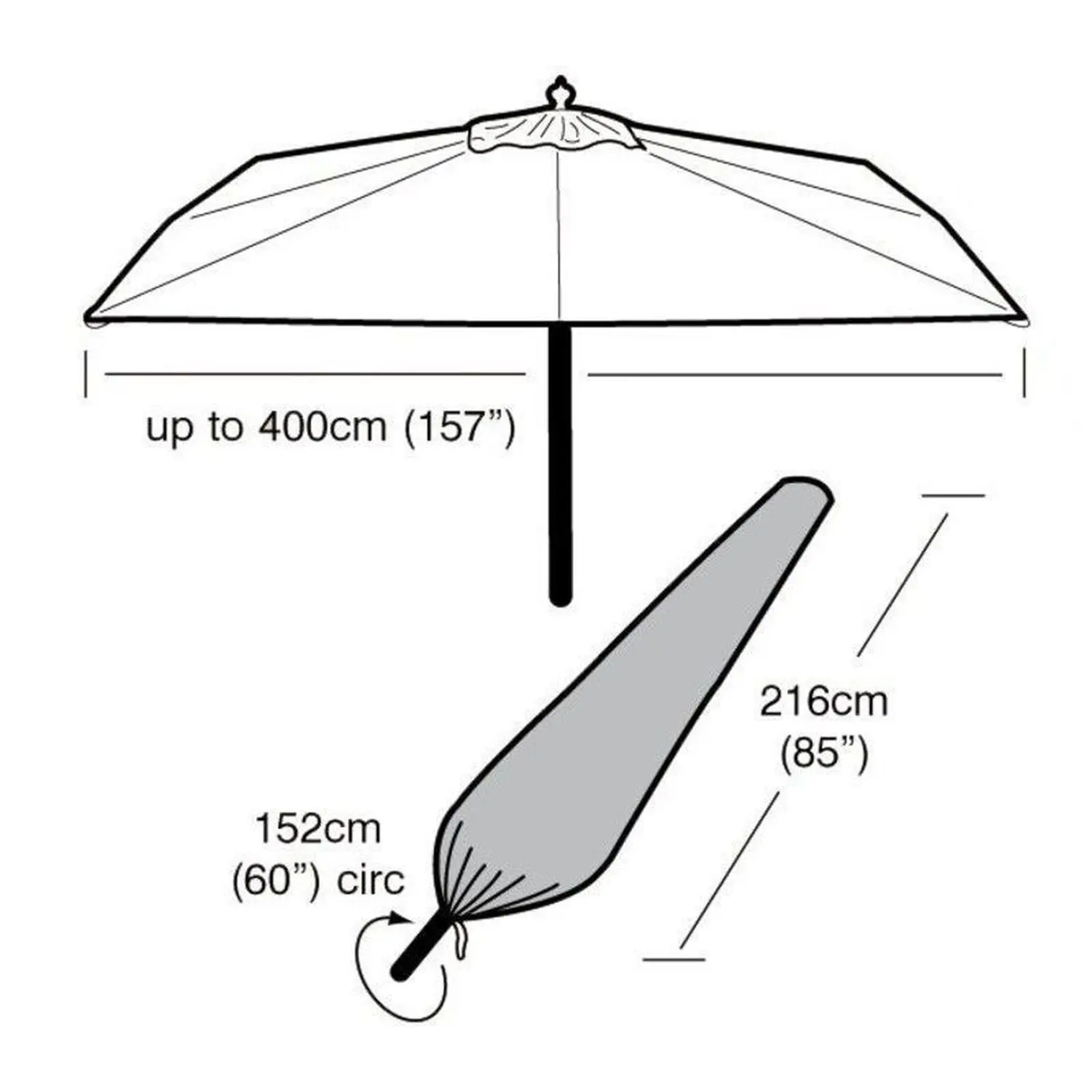 Garland Parasol Cover Extra Large 216cm