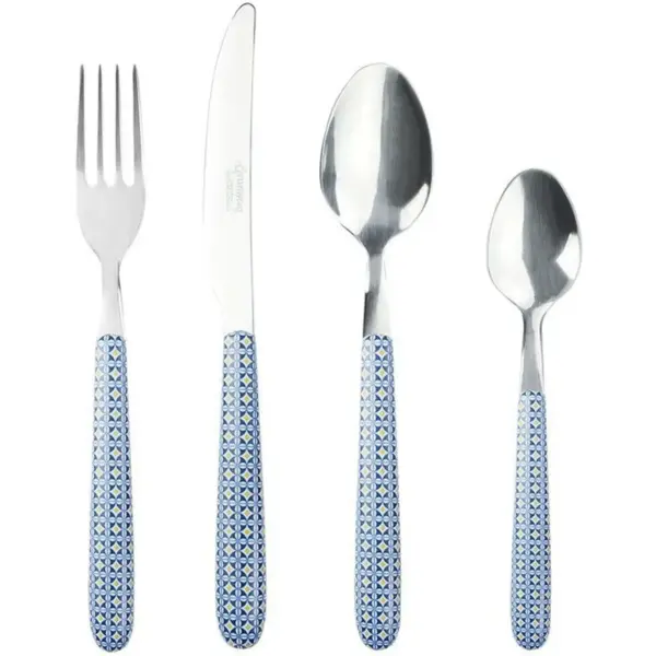 GRU0001 Grunwerg Greenwork Cutlery Set 24 Piece Mosaic Tiles
