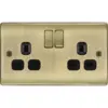 BG 2g SwitchSocket Antique Brass