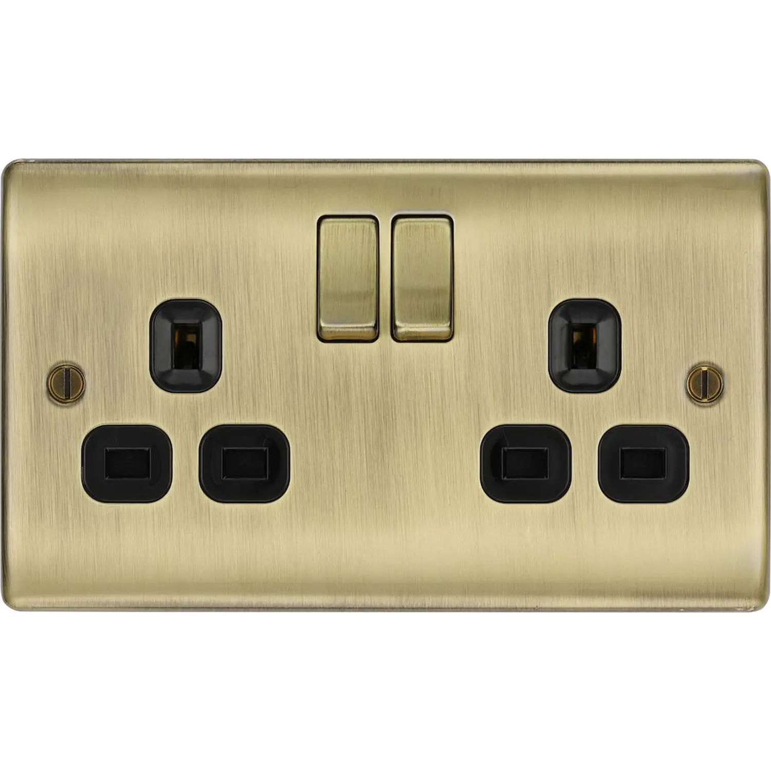 BG 2g SwitchSocket Antique Brass