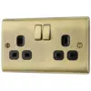 BG 2g SwitchSocket Antique Brass