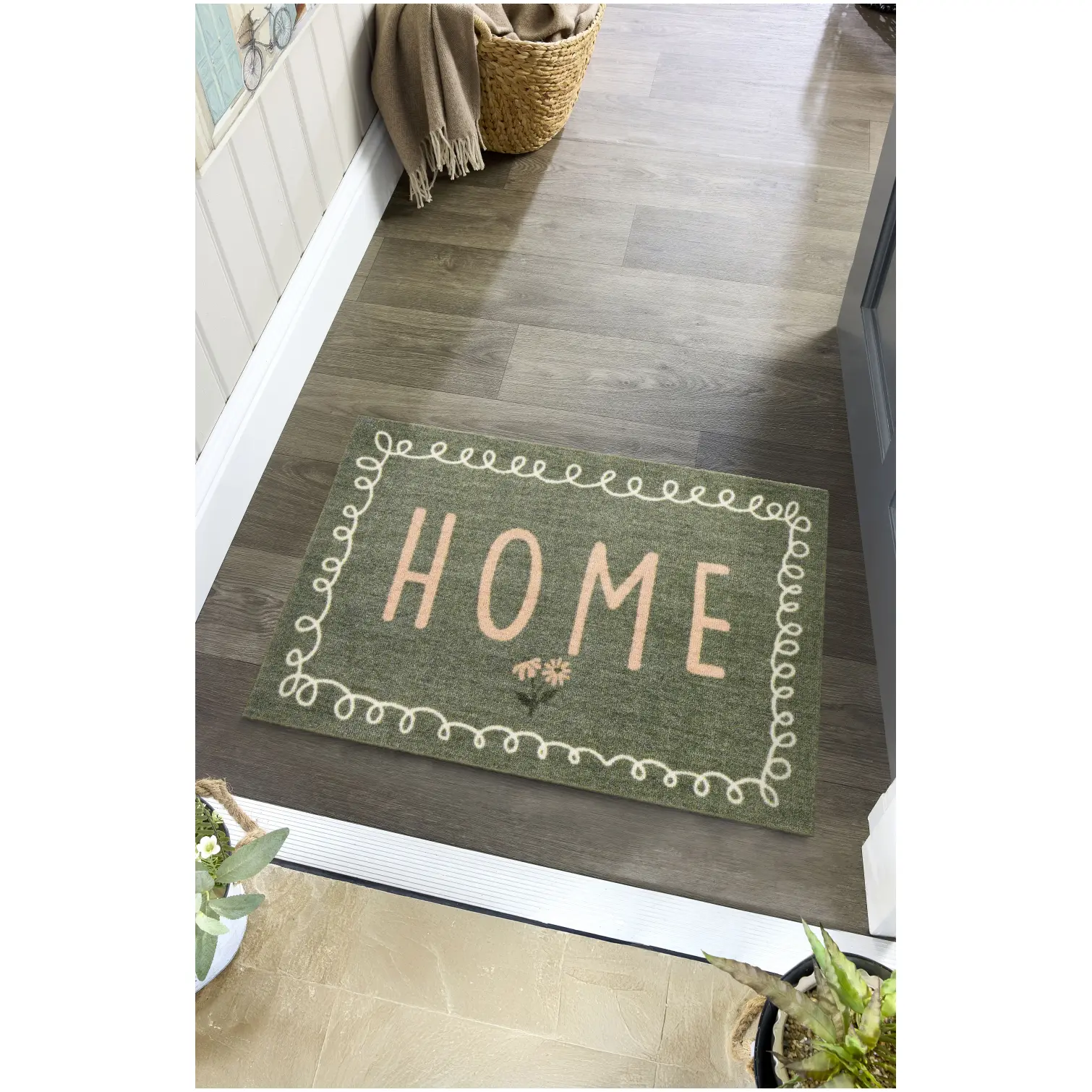 PEX0048_1 My Mat My Home In Bloom 50cm x 75cm