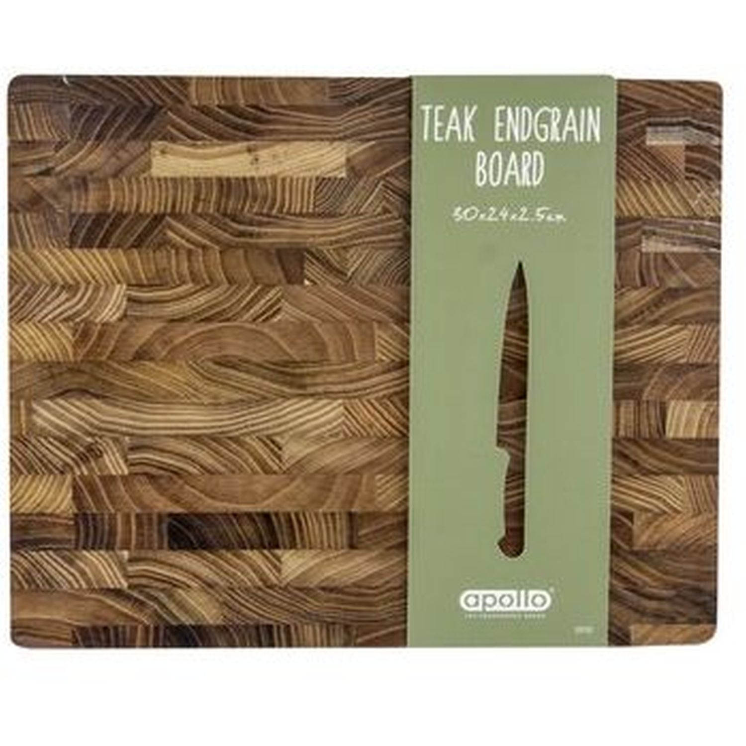 Apollo Teak End Grain Chopping Board 30 x 24 x 2.5cm