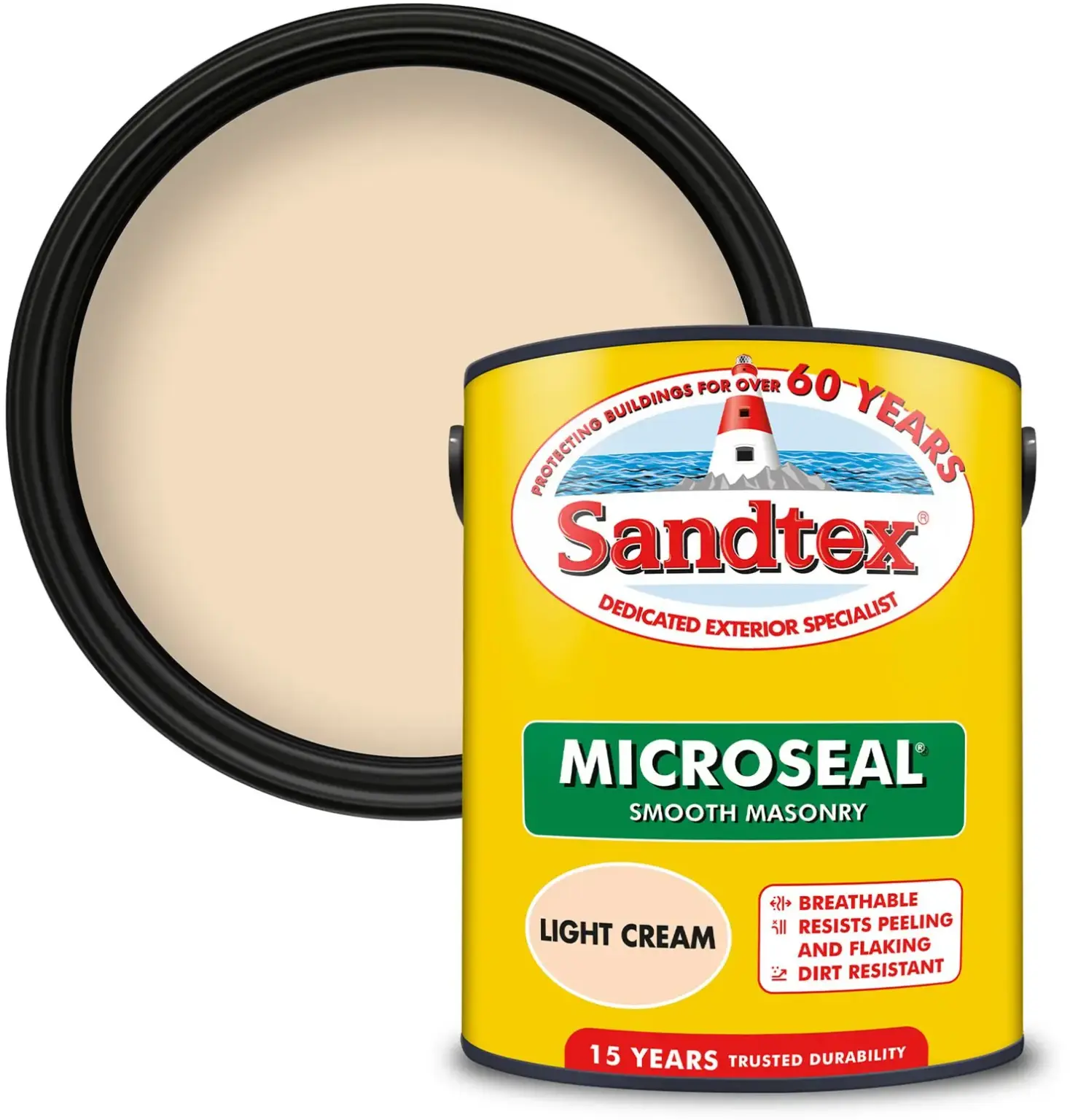 Sandtex Masonry Paint 5Ltr Light Cream
