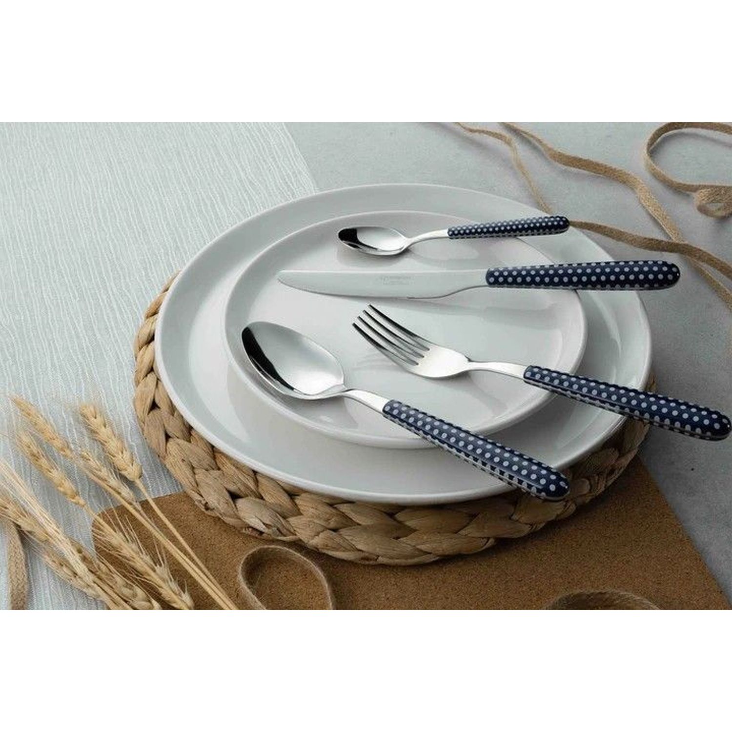 Grunwerg Greenwork Cutlery Set 24 Piece Polka Dot