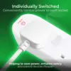 Masterplug Individually Switched 4 Gang 13amp 2 Metre Trailing Socket