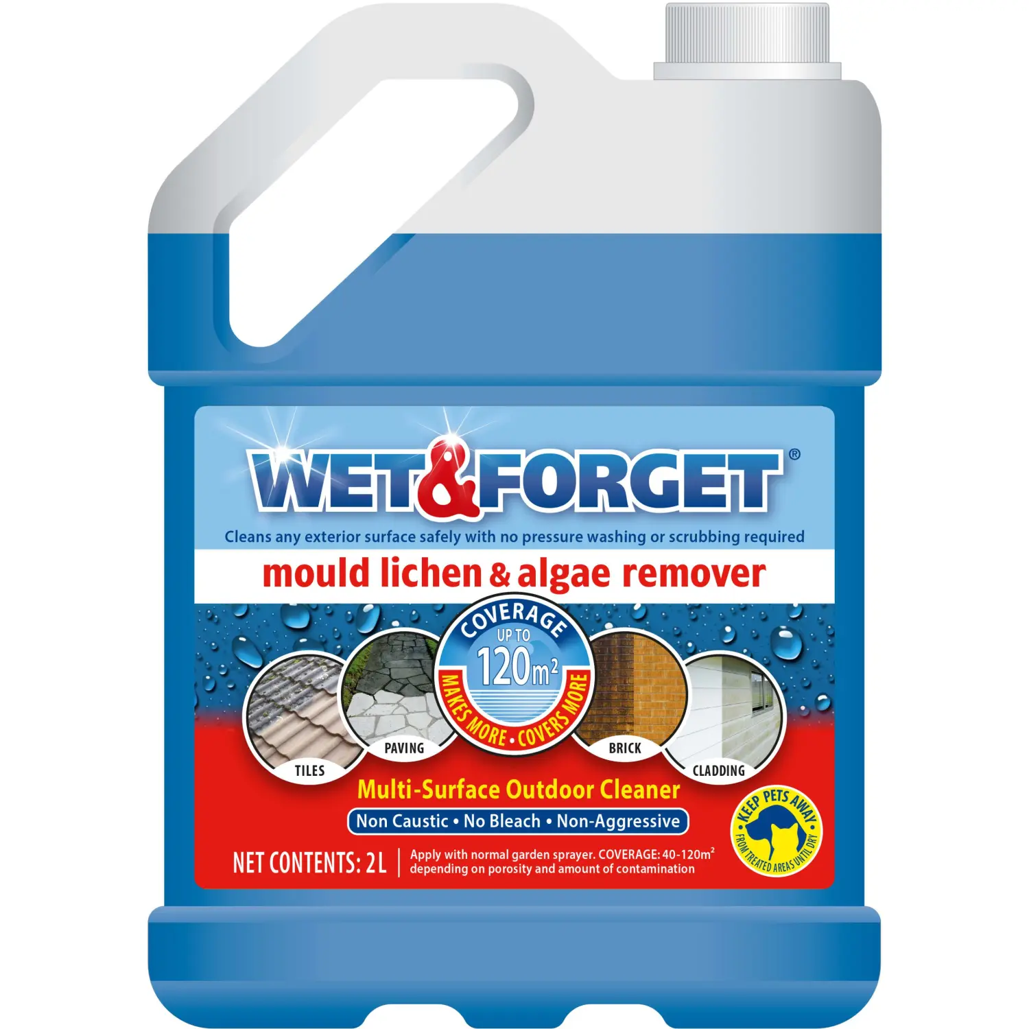 Wet & Forget Mould Lichen Algae Remover 2L