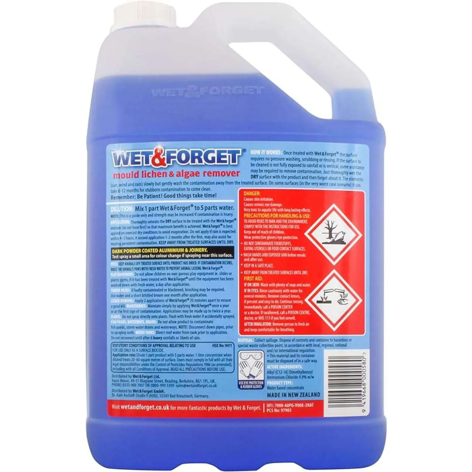 Wet & Forget Mould Lichen & Algae Remover 2L