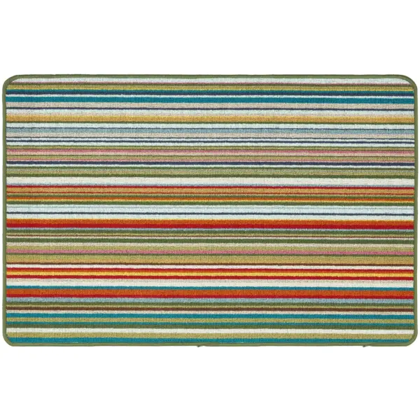 My Stain Resistant Candy Multi Green Stripe Mat 50 x 75cm