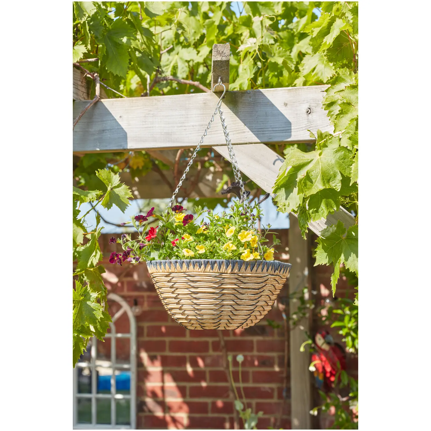 Smart Garden Hanging Basket Rattan Effect 14"