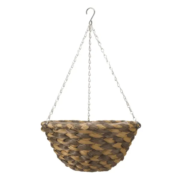 Smart Garden Hanging Basket Rattan Earth Braid 14"