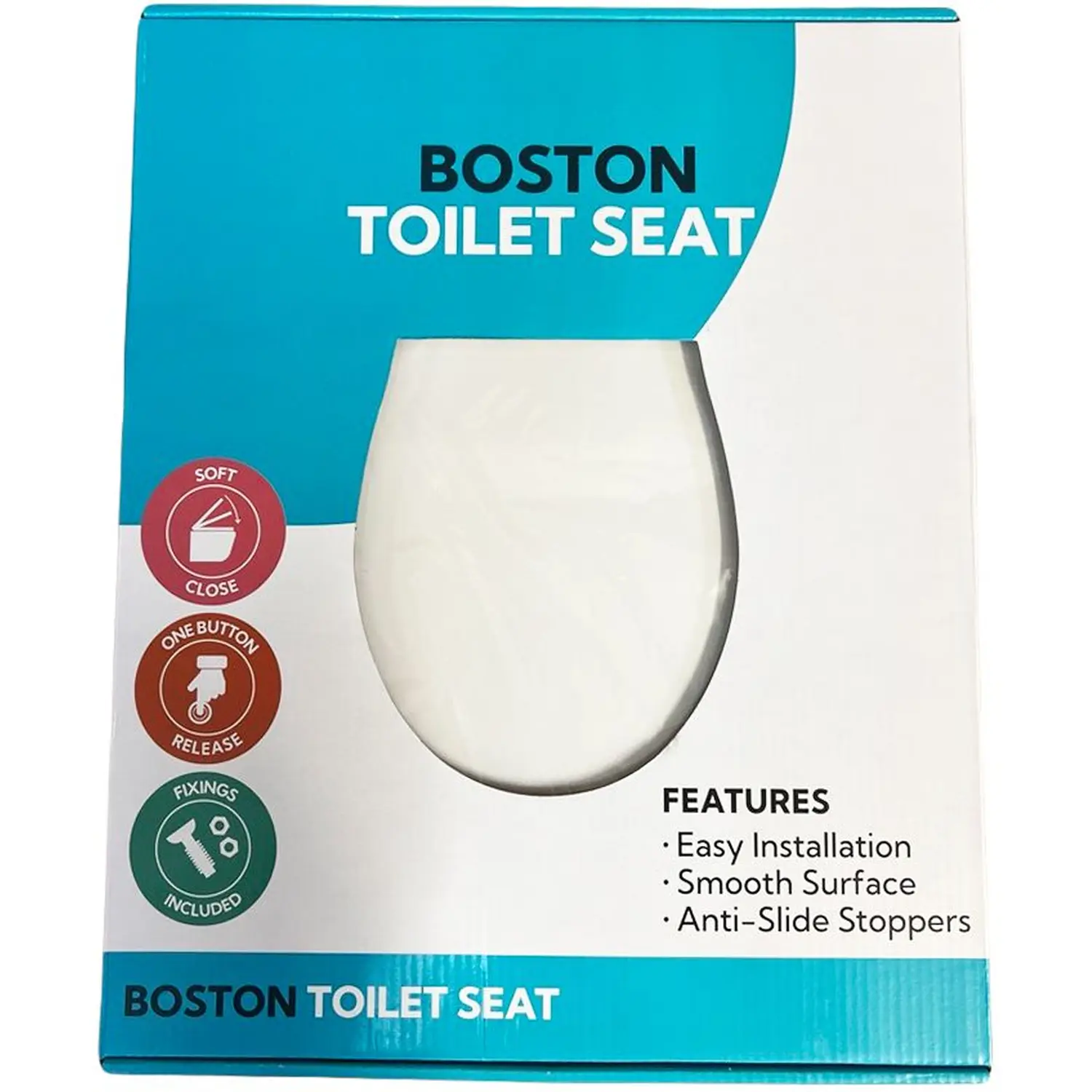 homebathroom Boston Toilet Seat White