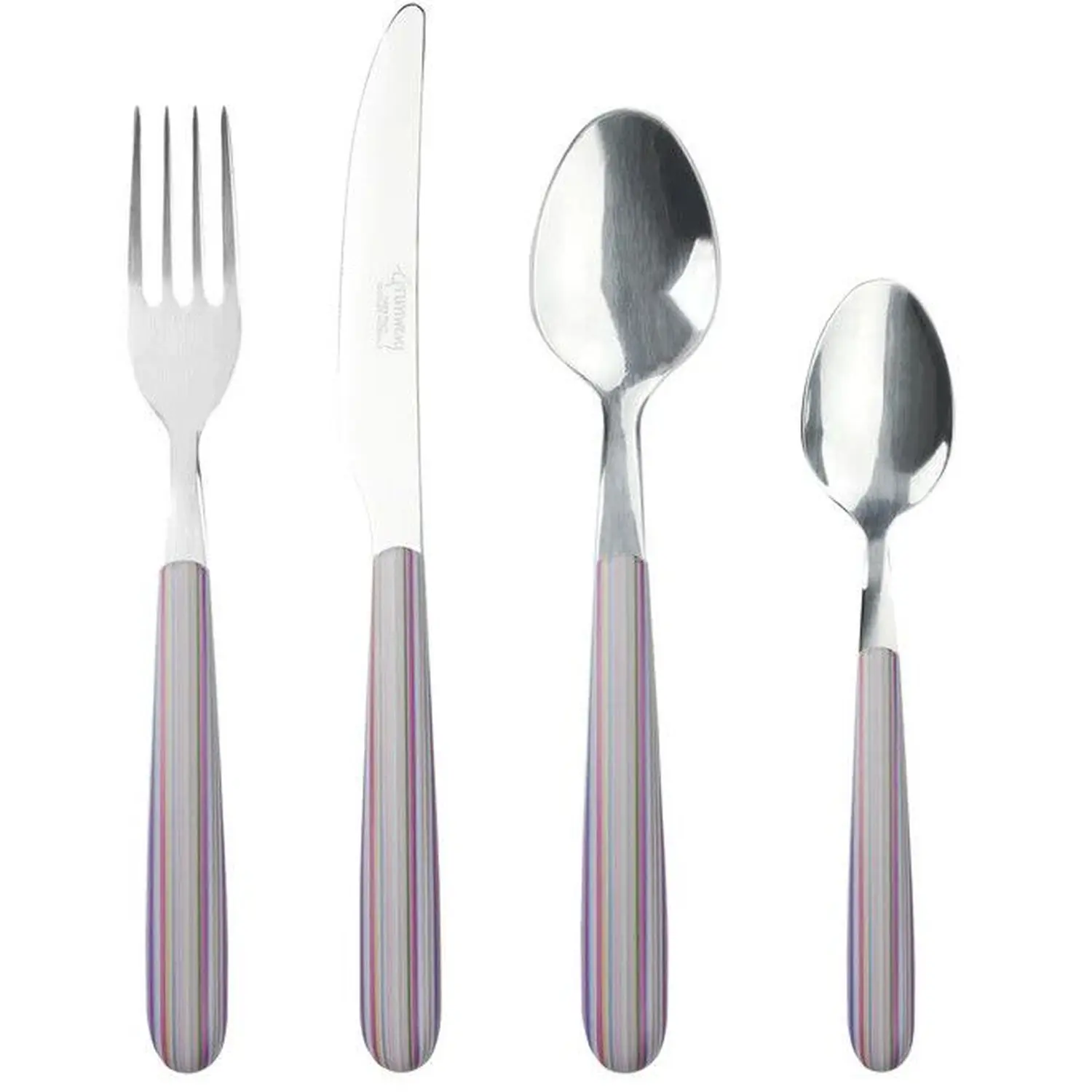 Grunwerg Greenwork Cutlery Set 24 Piece Pastel Stripes