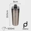 Grunwerg Drink Pod Coffee Mug 500ml Metallic Black