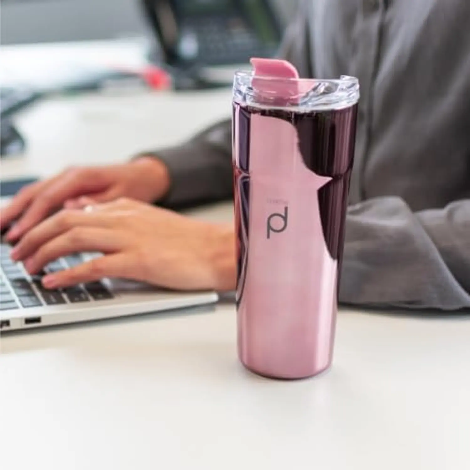 Grunwerg Drink Pod Coffee Mug 500ml Metallic Rose
