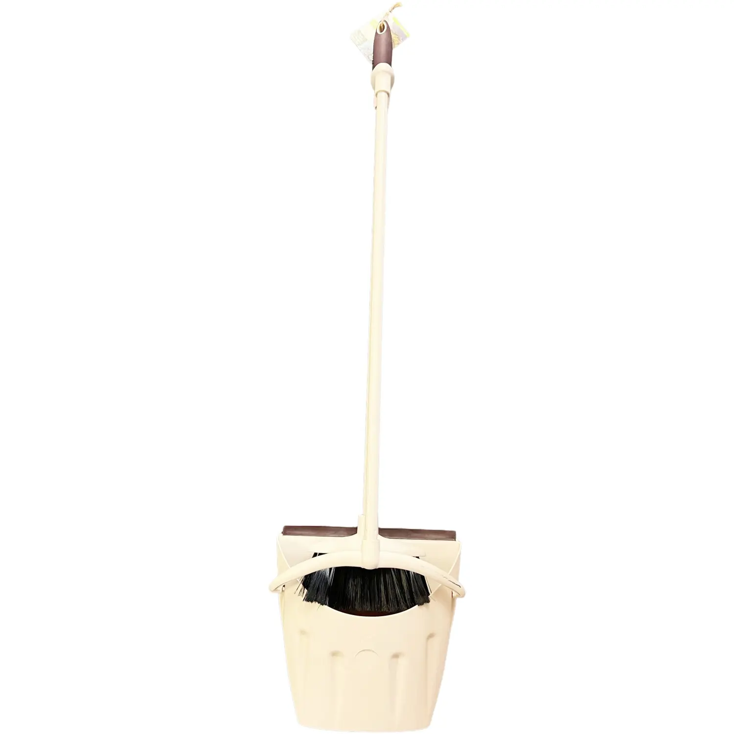 Greener Cleaner Long Handle Dust Pan & Brush Cream